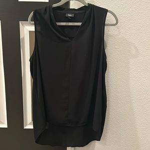 Black sleeveless blouse